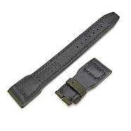 22mm MiLTAT Forrest Green Cordura 1000D IWC Big Pilot replacement Strap, D Brown Rivet Lug, фото 2