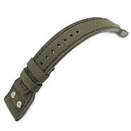 22mm MiLTAT Forrest Green Cordura 1000D IWC Big Pilot replacement Strap, D Brown Rivet Lug, фото 3