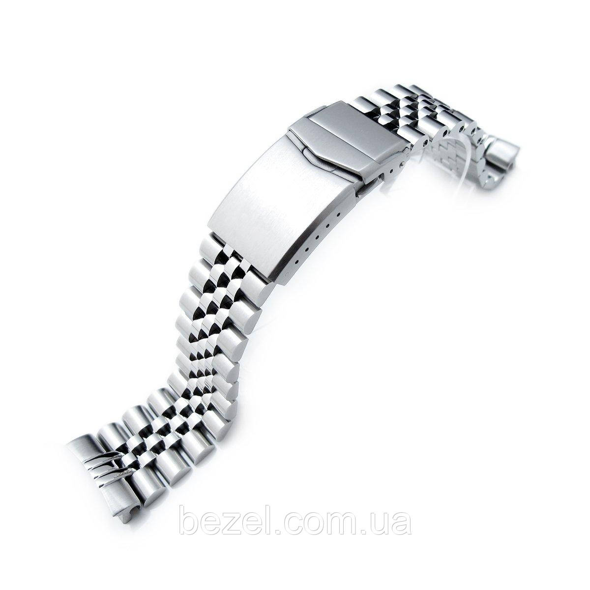 22mm Super Jubilee 316L Stainless Steel Watch Band for SEIKO Diver 6309-7040, V-Clasp Button Double Lock