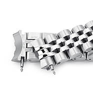 20mm ANGUS Jubilee 316L Stainless Steel Watch Bracelet for Seiko Cocktail SSA345, Submariner Clasp, фото 5