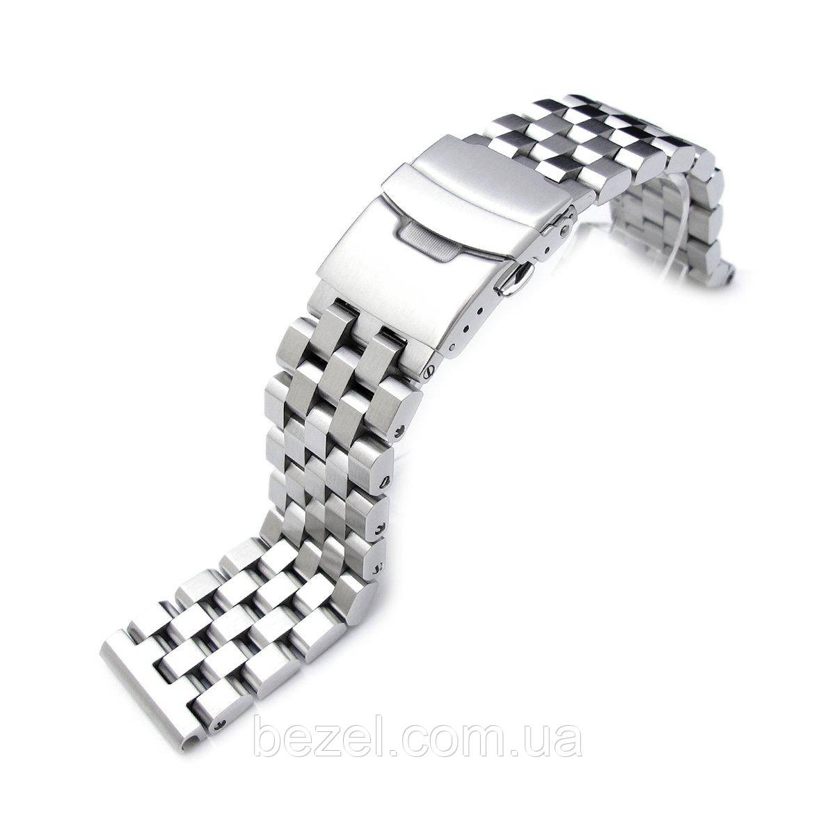 21.5 mm Super Engineer II Solid Stainless Steel Watch Band for Seiko Tuna Brushed