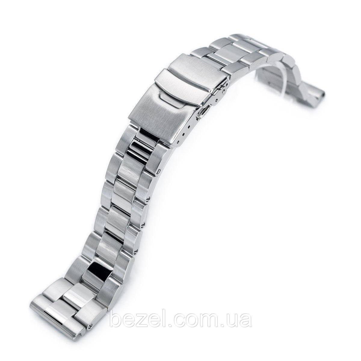 21.5 mm Super Oyster Brushed & Polished 316L Stainless Steel Watch Band for Seiko Tuna, Diver Clasp