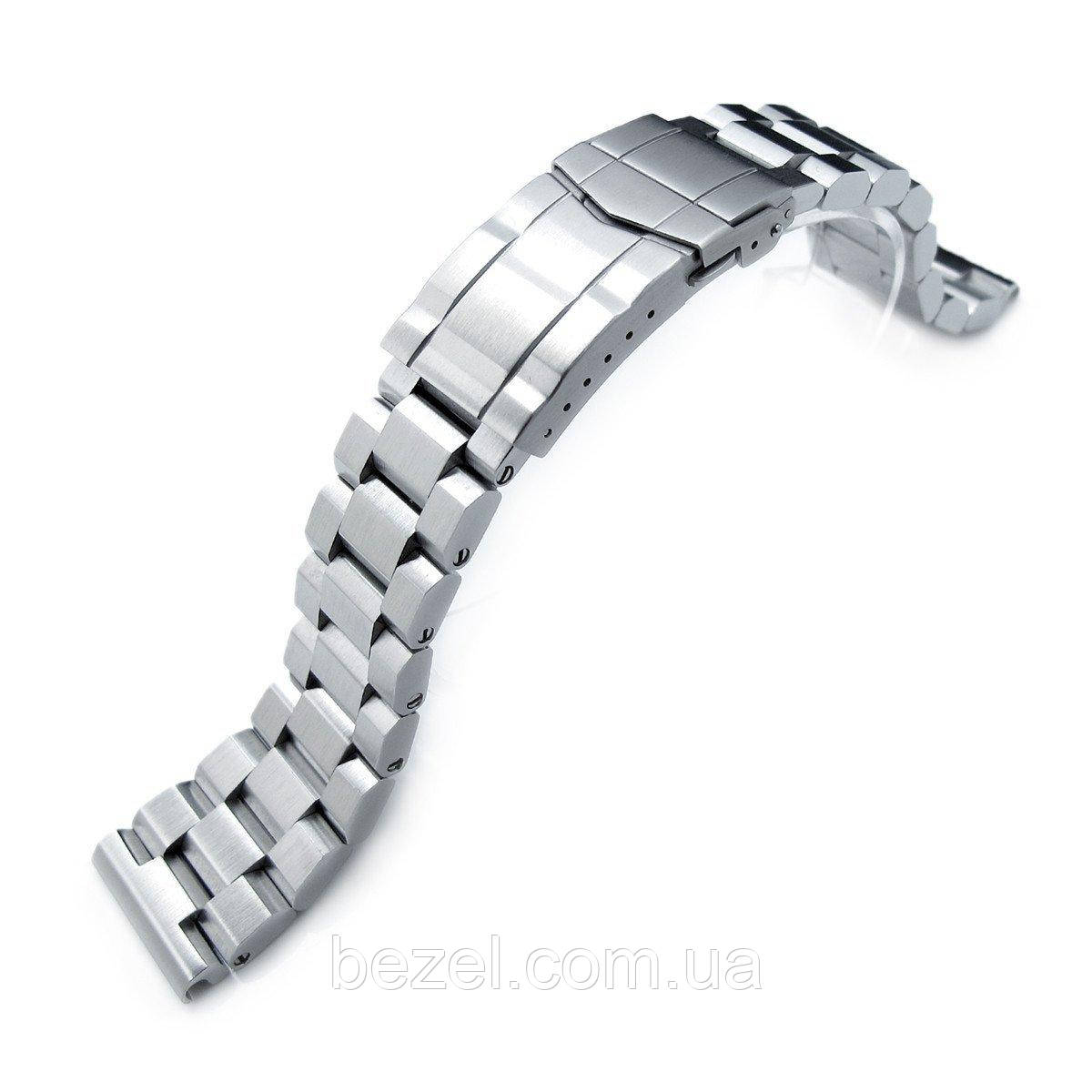 21.5 mm Hexad Oyster 316L SS Watch Band for Seiko Tuna, Submariner Clasp Brushed, фото 1