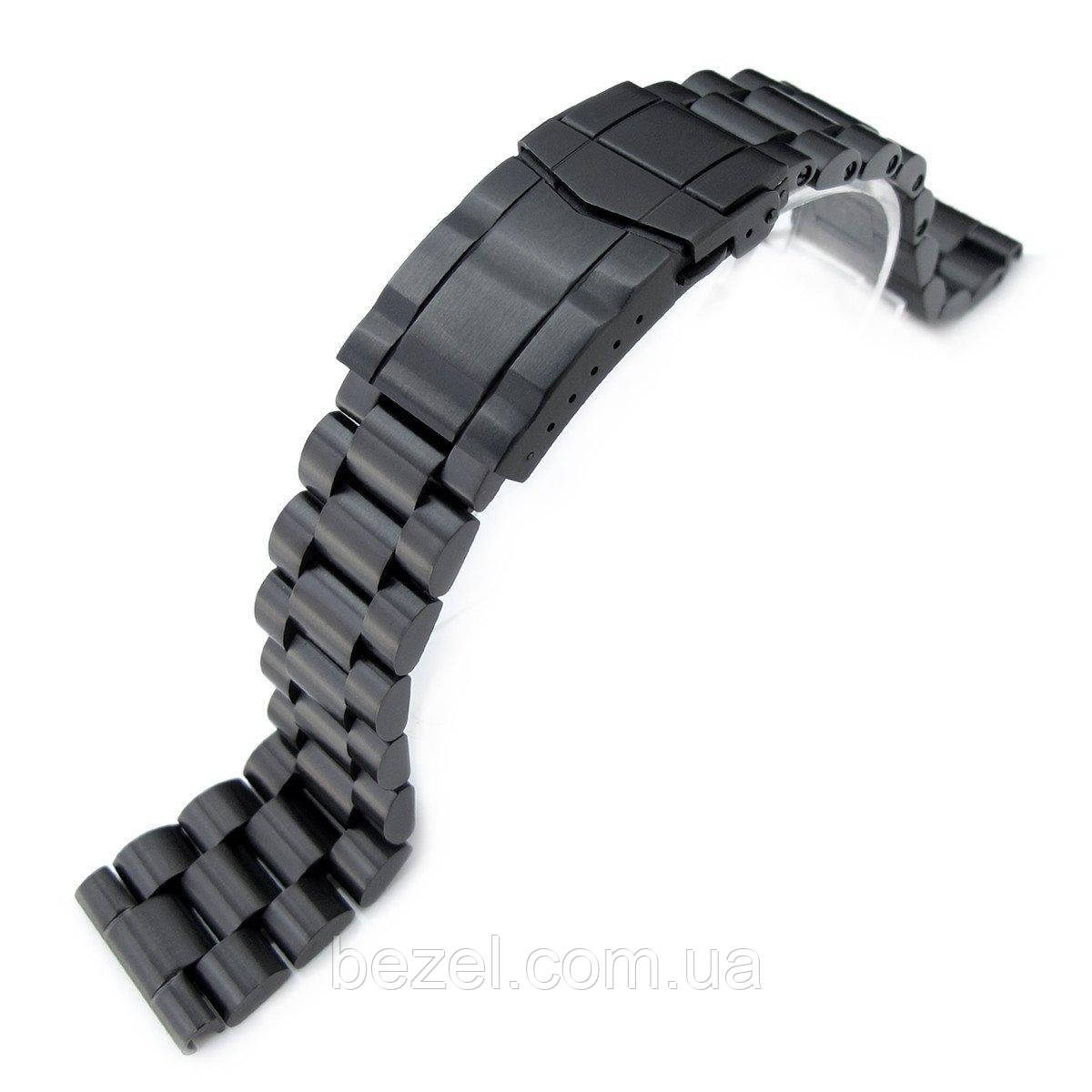 21.5 mm Endmill 316L Stainless Steel Watch Bracelet for Seiko Tuna, Submariner PVD Black