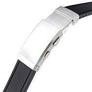 20mm Crafter Blue - Black Rubber Curved Lug Watch Band for Seiko MM300 Prospex Marinemaster SBDX001, Wetsuit, фото 3