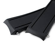 20mm Crafter Blue - Black Rubber Curved Lug Watch Band for Seiko MM300 Prospex Marinemaster SBDX001, Wetsuit, фото 4