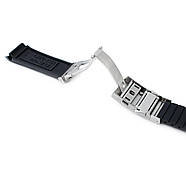 20mm Crafter Blue - Black Rubber Curved Lug Watch Band for Seiko MM300 Prospex Marinemaster SBDX001, Wetsuit, фото 5