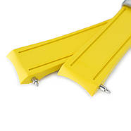 20mm Crafter Blue - Yellow Rubber Curved Lug Watch Band for Seiko MM300 Prospex Marinemaster SBDX001, Wetsuit, фото 4