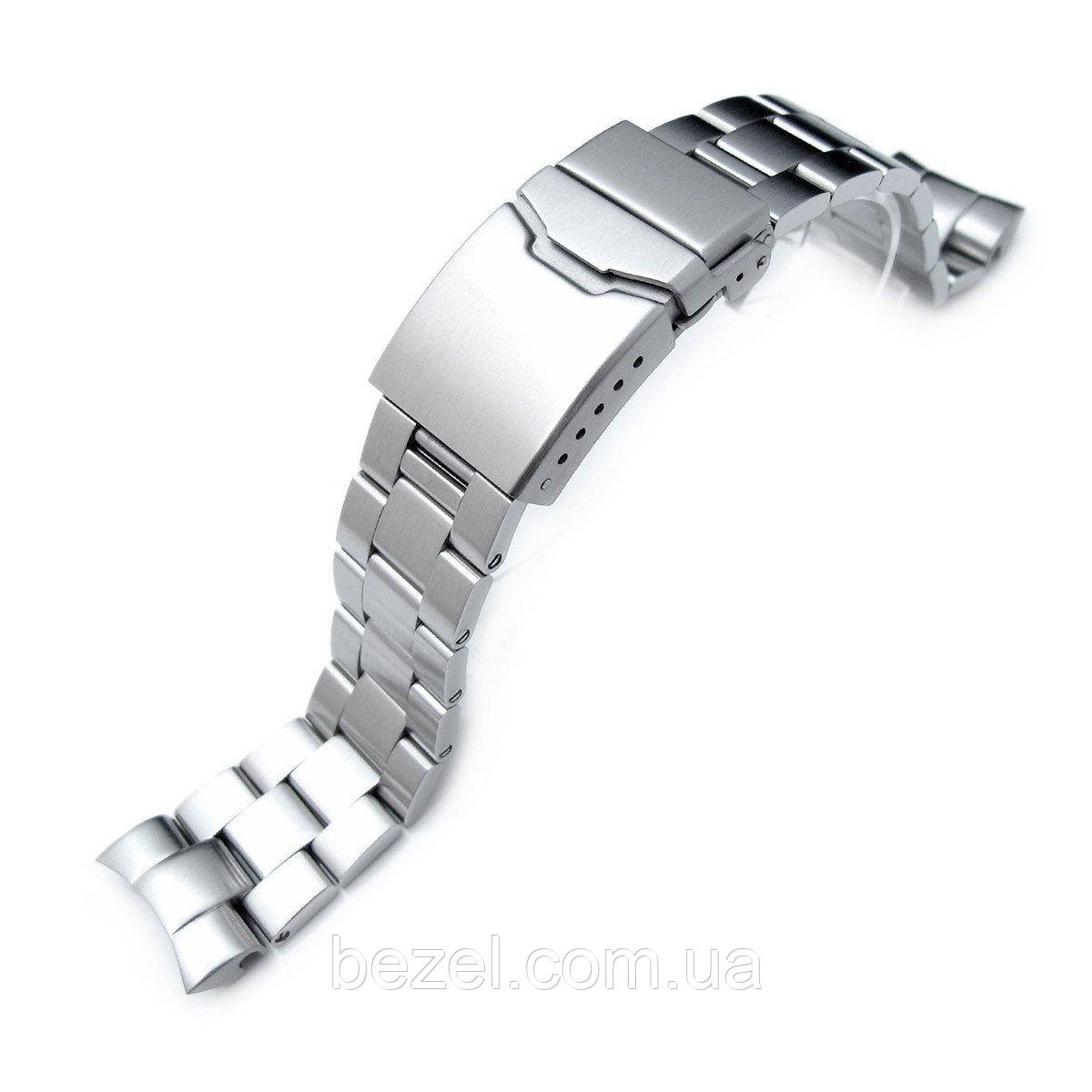 22mm Super Oyster Watch Bracelet for SEIKO SNZF17 Sea Urchin, Button Chamfer, Brushed