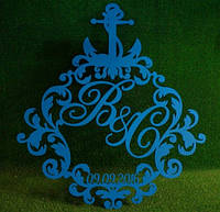 Монограмма, Свадебный семейный герб "Морской"