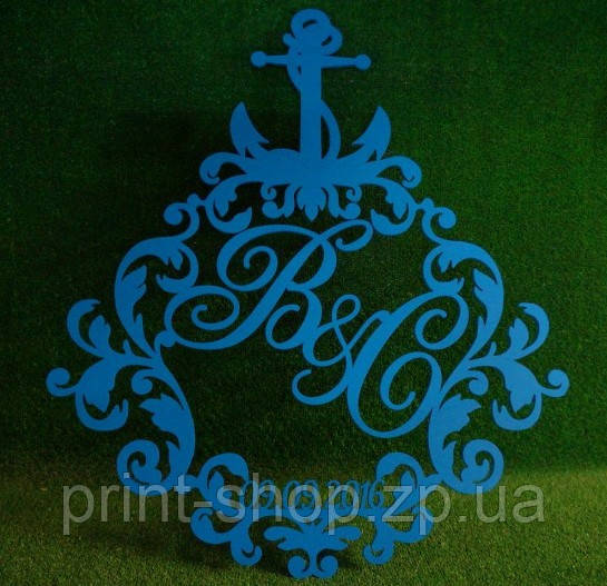 Монограма, Весільний сімейний герб "Морський", фото 1