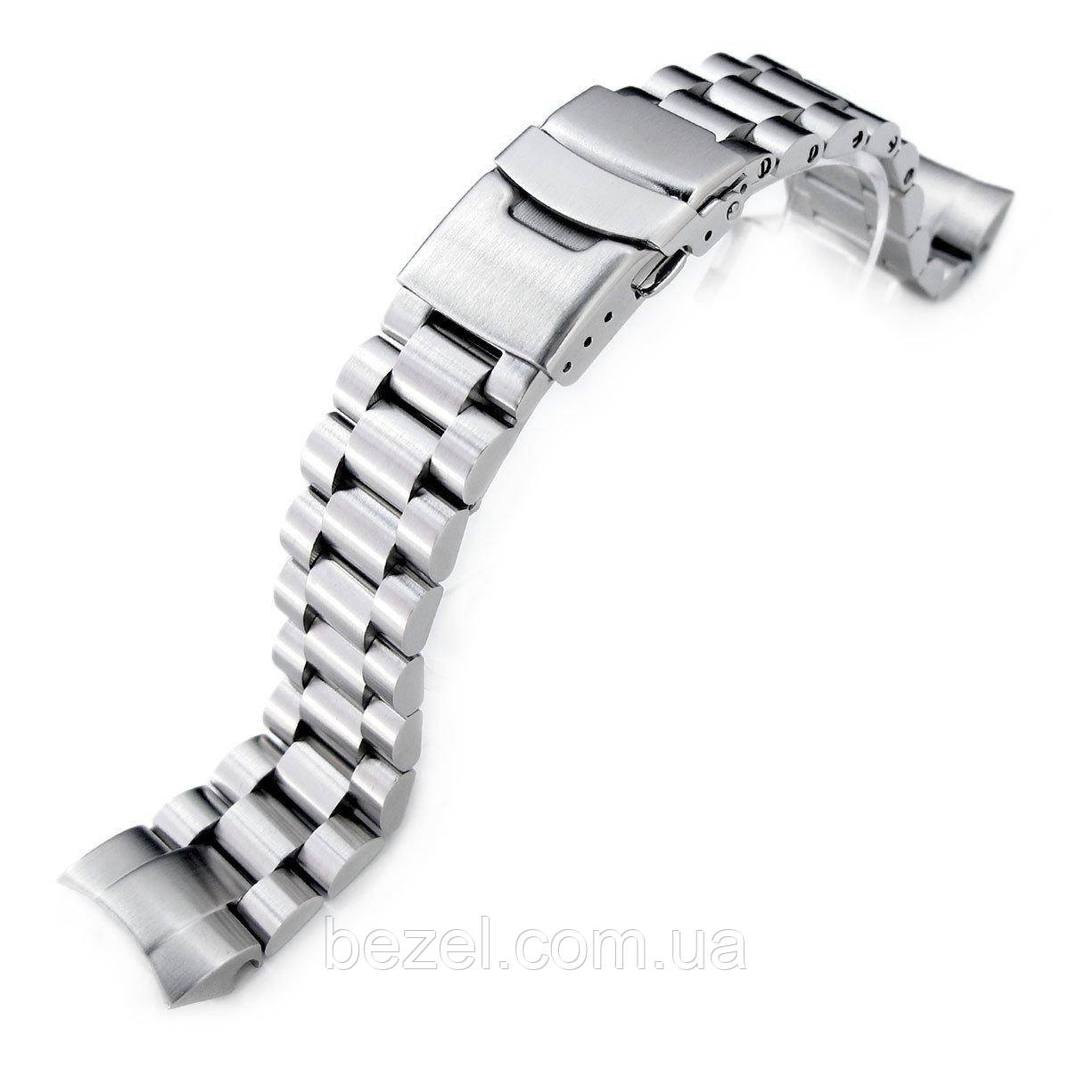 20mm Endmill Watch Bracelet for Seiko Solar Power SSC015, 316L SS Diver Clasp Brushed