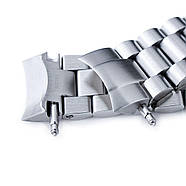 20mm Endmill Watch Bracelet for Seiko Solar Power SSC015, 316L SS Submariner Clasp, фото 5