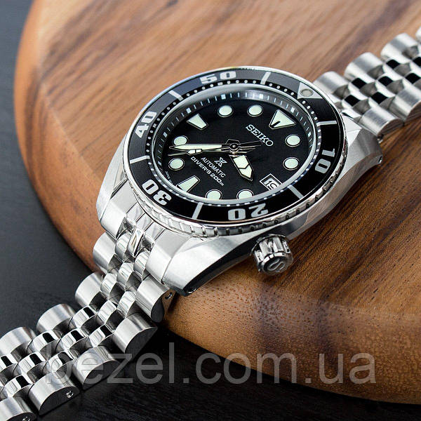 20mm ANGUS Jubilee 316L Stainless Steel Watch Bracelet for Seiko Sumo SBDC001 Brushed Polished V Clasp BEZEL.COM.UA 945420445