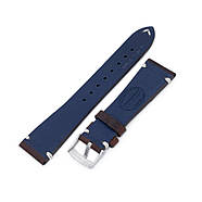 24mm MiLTAT Horween Chromexcel Watch Strap, Red Brown, Brown Stitching, фото 4