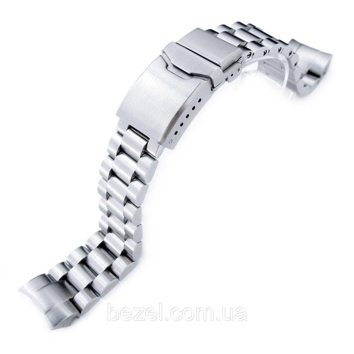 22mm Endmill 316L SS Watch Bracelet for Orient Mako II & Ray II, Chamfer Clasp Brushed