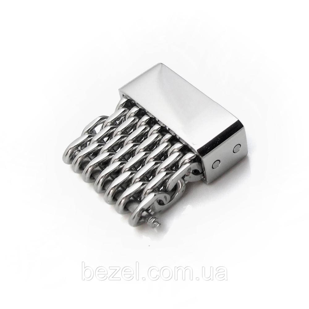 18mm, 20mm, 22mm or 24mm Stainless Steel mesh band extension piece, Polished