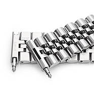 20mm Super Jubilee 316L Stainless Steel Watch Bracelet Straight End, V-Clasp Brushed, фото 5
