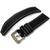 20mm to 23mm MiLTAT Black Kevlar Leather Watch Strap in Red Stitches, фото 2