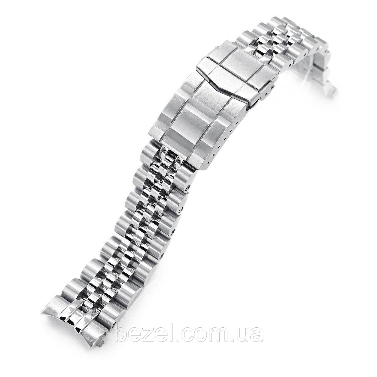 20mm ANGUS Jubilee 316L Stainless Steel Watch Bracelet for Seiko Cocktail SSA345, Submariner Clasp, фото 1