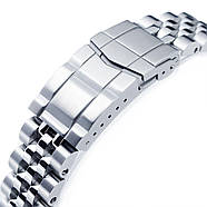 20mm ANGUS Jubilee 316L Stainless Steel Watch Bracelet for Seiko Cocktail SSA345, Submariner Clasp, фото 4