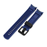 22mm Crafter Blue - Rubber Blue Curved Lug Watch Strap for Tudor Pelagos 25500TN, PVD Black Buckle, фото 3