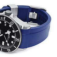 22mm Crafter Blue - Rubber Blue Curved Lug Watch Strap for Tudor Pelagos 25500TN, фото 5
