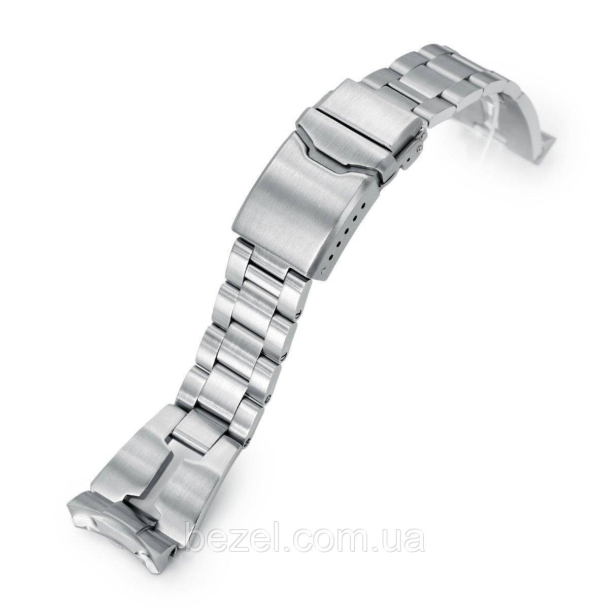 Reissue 22mm Retro Razor 316L Stainless Steel Bracelet for SEIKO Diver SKX007/009/011 Curved End, Button