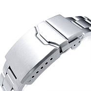 Reissue 22mm Retro Razor 316L Stainless Steel Bracelet for SEIKO Diver SKX007/009/011 Curved End, Button, фото 5