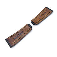 20mm MiLTAT RX Collection Watch Strap, NERO Black Genuine Calf, Green St. Tailor-made for Rolex Submariner &, фото 3