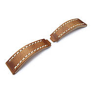 20mm MiLTAT RX Collection 'X' Watch Strap, Matte Pull Up Brown Leather, Beige St. Tailor-made for Rolex, фото 2