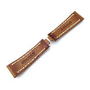 20mm MiLTAT RX Collection 'X' Watch Strap, Matte Pull Up Brown Leather, Beige St. Tailor-made for Rolex, фото 3