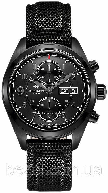 Hamilton khaki field auto chrono black discount