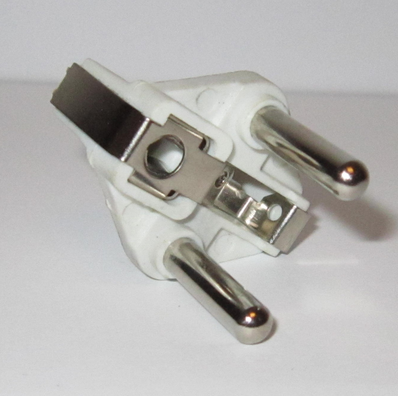 Арматура для литої електричної вилки (матеріал - латунь+покриття, діаметр ніжки - 5 мм, колір - білий), фото 1