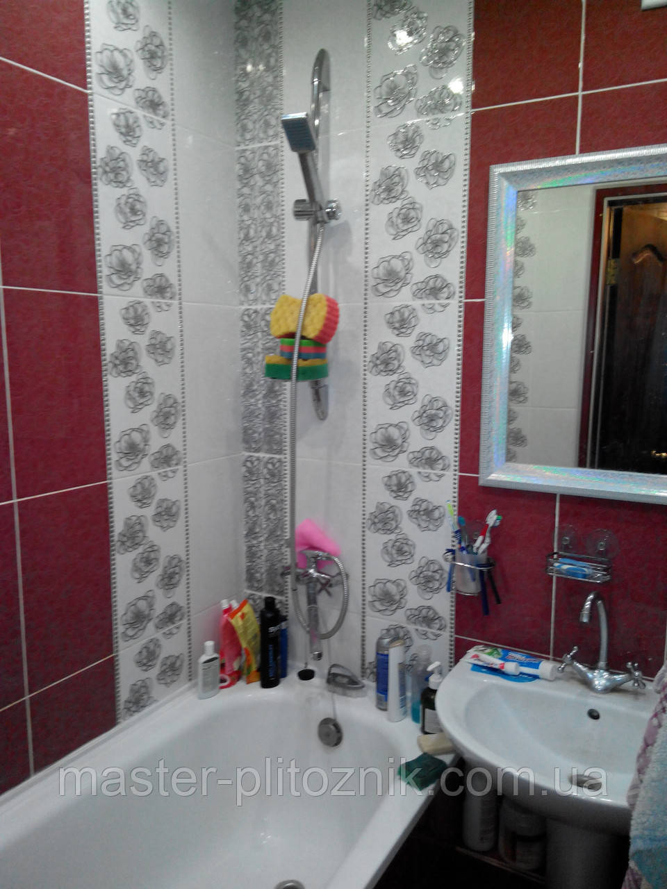 Плитка Брина облицовочная для стен в ванных комнатах( Розовая) - фото 2 - id-p30031609