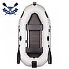 Надувний човен Bark B-260KN двомісний гребний човен ПВХ Барк з транцем і слань-книжкою, фото 4