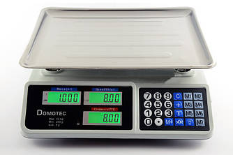 Ваги торгові електронні з лічильником ціни на 55 кг DT 809 Domotec з акумулятором 6 вт