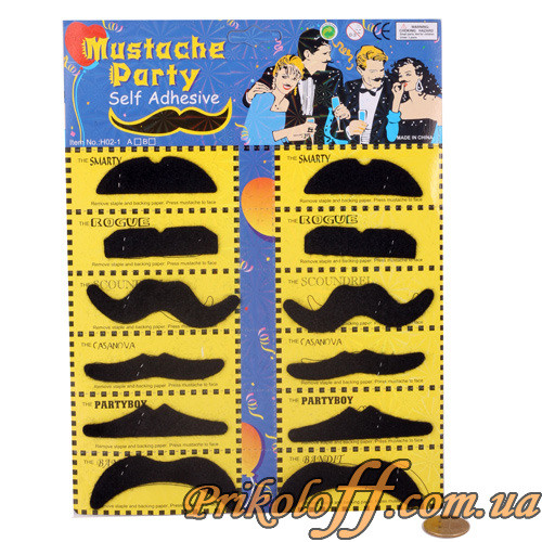 Вуса, вуса асорті (6 шт.), фото 1