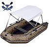 Сонцезахисний тент човен Kolibri (ДО-280СТ, КМ-260, КМ-280), білий, фото 2