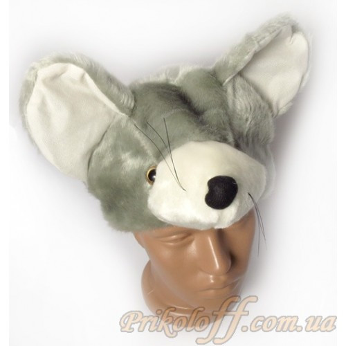 Шапка-маска "Мишеня", хутряна, фото 1