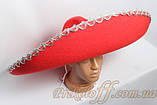 Капелюх "Сомбреро Парадне", червоне, фото 2