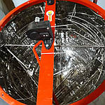 Медогонка 4-р РКЗ (бак, деталі ротора, касети зварні – нержавіючі)  З кришкою та підставкою, фото 2