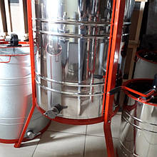 Медогонка 4-х рамкова РКЗ (бак, деталі ротора, касети зварні – нержавіючі)  З кришкою та підставкою