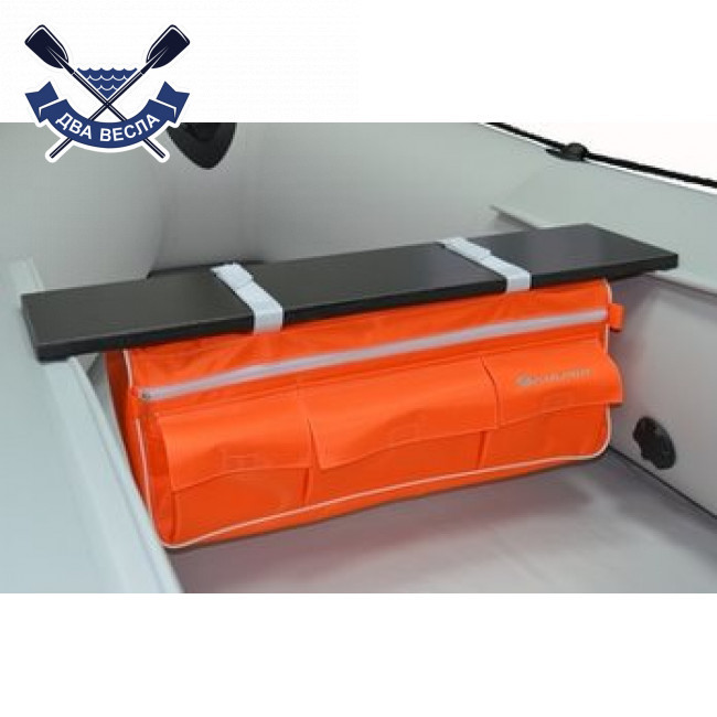 Комплект: сумка-рундук и мягкое сиденье 84х20 для лодки Колибри (черный, серый, оранж, синий) - фото 4 - id-p889925753