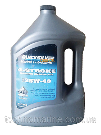 Моторна олива QuickSilver 4T 25w40 стаціонар 4 л, фото 1