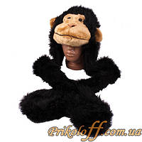 Шапка-маска "Обезьяна Шимпанзе", з вухами-варежками