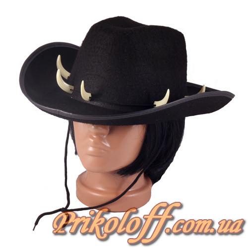 Капелюх "Ковбойський з кликами", фетр, фото 1