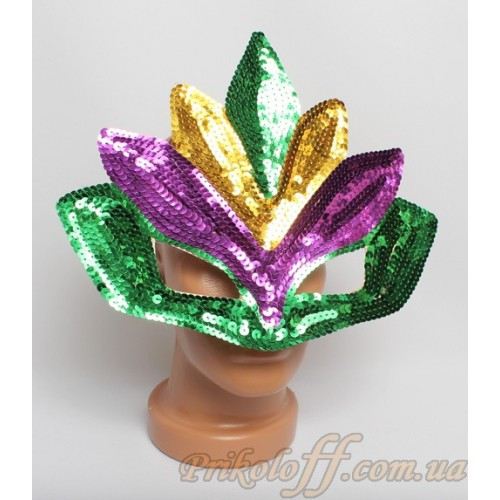 Карнавальна маска з паєтками., фото 1