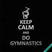 Термотрансфер на костюмы Keep calm and do gymnastics [Свой размер и материалы в ассортименте] Мелкий, 5