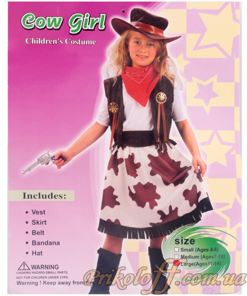 Дитячий костюм на дівчинку "Ковбійка" (на 11-14 років)